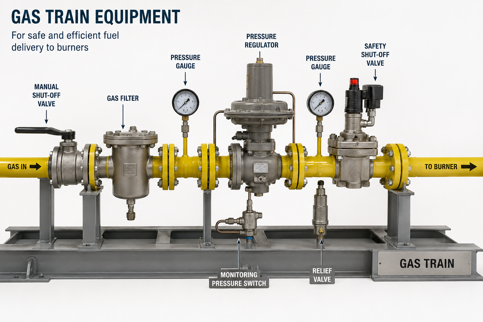 Gas train equipment