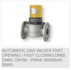Fast/fast DN65, DN80, DN100 — Pmax 360mbar–6bar
