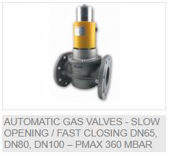Slow/fast DN65, DN80, DN100 — Pmax 360mbar