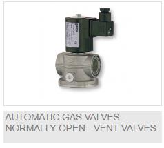 Normally open — vent valves