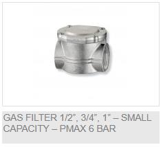 1/2", 3/4", 1" small capacity — Pmax 6 bar