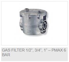 1/2", 3/4", 1" — Pmax 6 bar