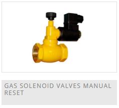 Gas Solenoid Valves — Manual Reset