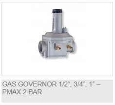 1/2", 3/4", 1" — Pmax 2 bar
