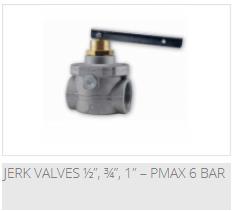 1/2", 3/4", 1" — Pmax 6 bar