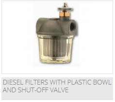 w/ plastic bowl and shut-off valve