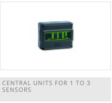 Central units for 1 to 3 sensors