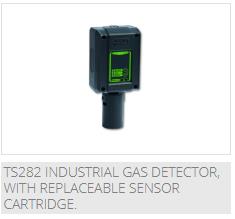 TS282 Industrial Gas Detector w/ replaceable sensor cartridge