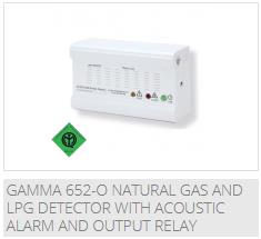 GAMMA 652-O Natural gas/LPG detector w/ acoustic alarm and output relay
