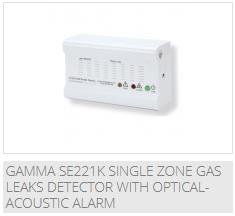 GAMMA SE221K Single zone gas leaks detector w/ optical-acoustic alarm