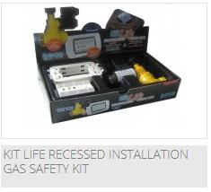 KIT LIFE recessed installation gas safety kit